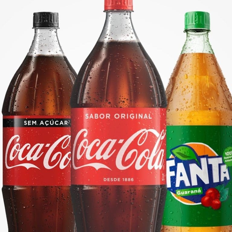 Coca-Cola Original, Coca-Cola zero, Guaraná comum e Guaraná zero