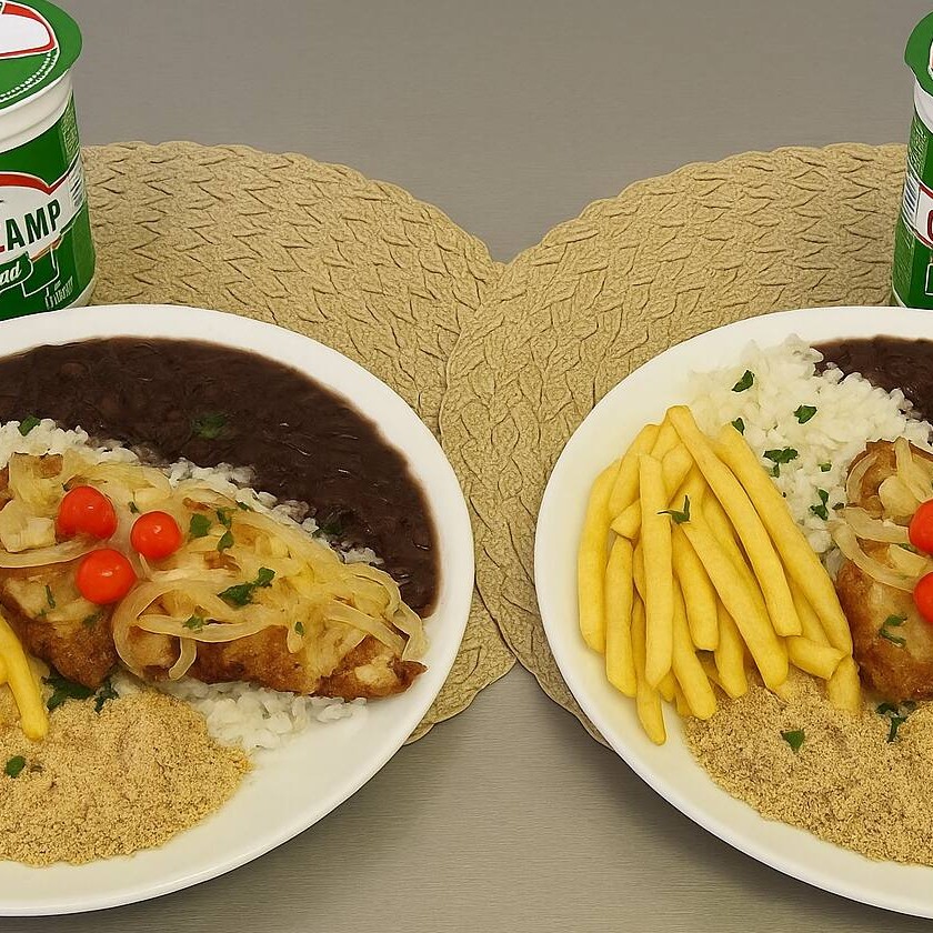 Combo com 2 pratos de Frango Grelhado, macio e cheio de sabor com nosso tempero caseiro, acompanhado de arroz soltinho, feijão fresquinho, farofa dourada e batata frita crocante ou ovos fritos, acompanhado de 2 Guaracamps geladinhos para completar a refeição!