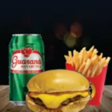 Pão Brioche, 90g De Carne Artesanal, Cheddar Cebola Caramelada Glamourosa Molho Especial, Batata P + Refrigerante Lata