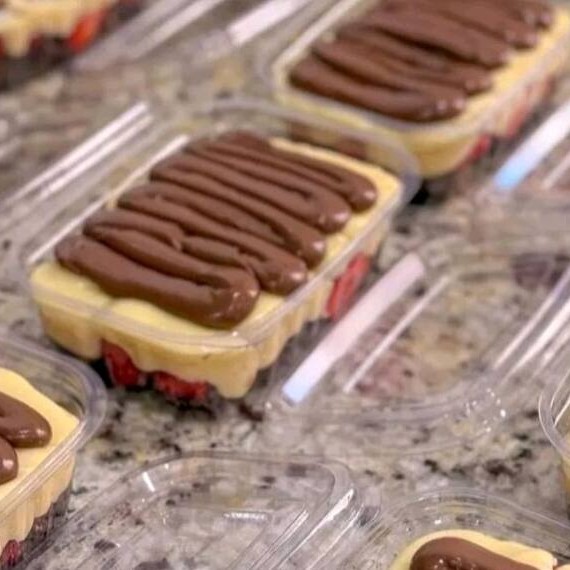 Morango brownie e Nutella