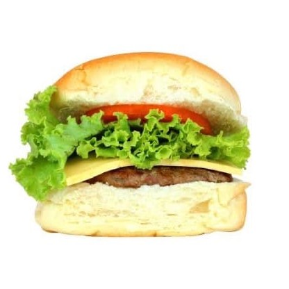 Pão, 1 carne, queijo mussarela, salada e molho.