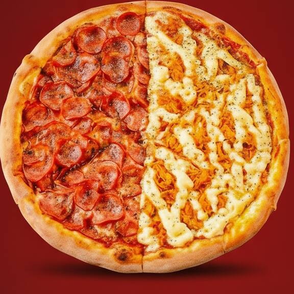 -Novidade- Ainda mais sabores para escolher na sua Pizza Media (30cm) mais de 32 opções de sabores! Experimente e se apaixone!