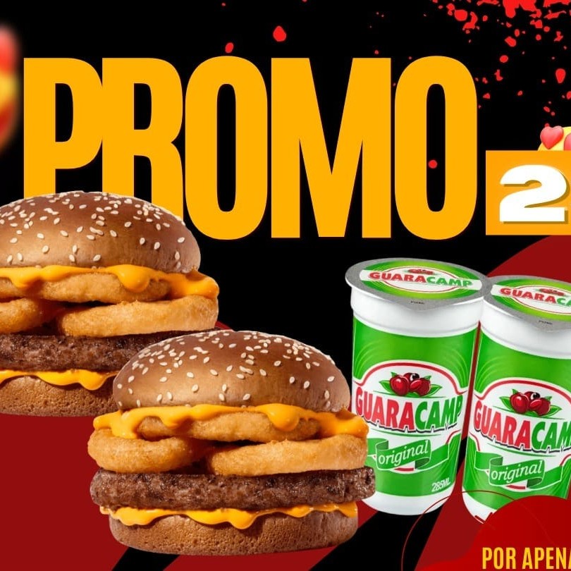 Pão,   Carnes 2 , picanha 3 anel Cheddar, Bacon, Calabresa, barbecue , Cebola Caramelizada, maionese de alho, requeijão e batata palha