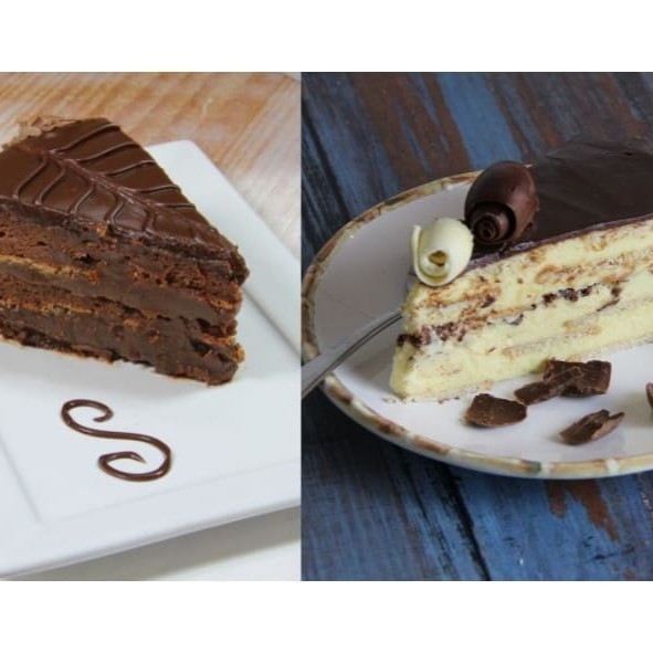 Leve duas maravilhosas fatias de bolo confeitado da Di Norma com desconto.