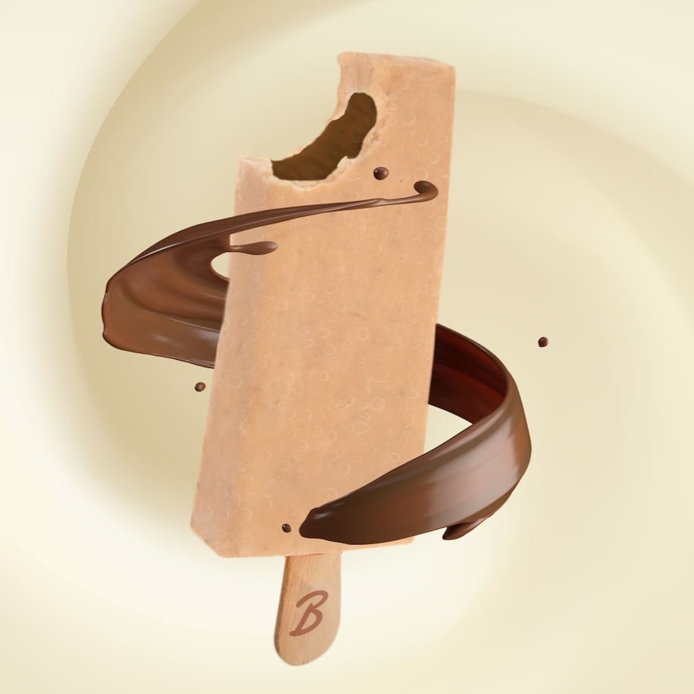 Essa mistura nega comentários, aposto que você ficou com água na boca de imaginar!  Paleta mexicana de banana recheada com creme de avelã. Porção de 115g (1 unidade). Alérgicos: contém leite, contém lactose. Por ser uma linha de produção compartilhada, contém glúten.