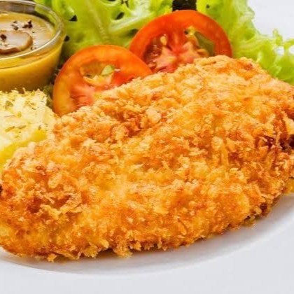 Filé De Frango A Milanesa + Arroz + Feijão + Farofa + Salada De Alface/Cebola/Tomate ️