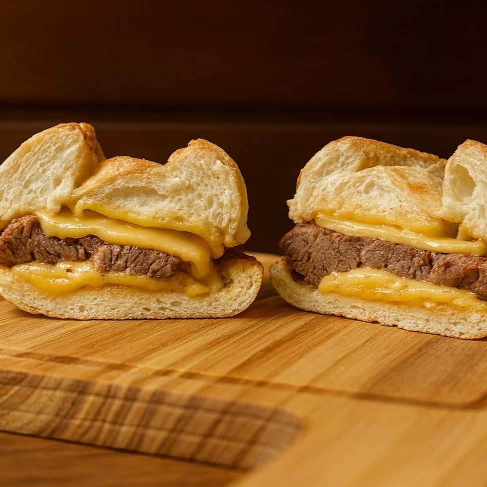 Um clássico irresistível! Sanduíche preparado com filé mignon grelhado no ponto certo e queijo prato derretido, servidos no pão artesanal da casa. E se preferir ainda pode inserir pastinha de alho, só pedir nas observações.  Combinação perfeita de sabor e textura: carne macia, queijo cremoso e pão dourado. Ideal para quem busca um lanche suculento e feito com ingredientes de qualidade.  • Ingredientes principais: pão artesanal, filé mignon, queijo prato, manteiga e temperos selecionados. • Alergênicos: contém glúten e derivados de leite. • Diferencial: carne nobre, preparo na hora e queijo derretido até o ponto ideal.