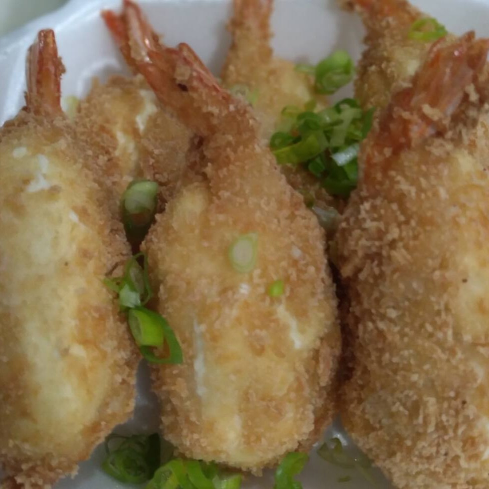 Camarão recheado com cream chesse empanado e frito na panko