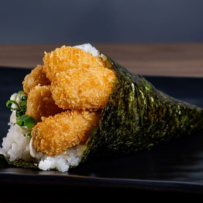 Temaki camarão a milanesa