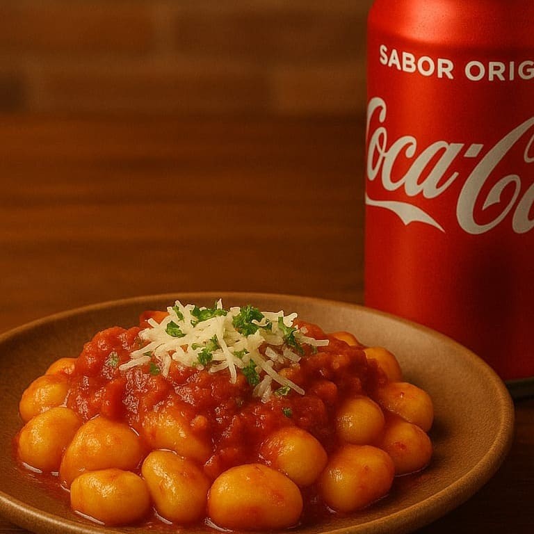 Combinação Ideal Nhoque + Coca Lata