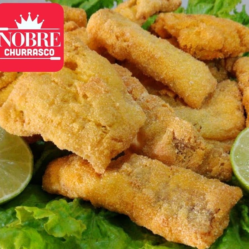 Acompanha arroz, feijão, farofa, vinagrete + 1 acompanhamento a sua escolha ( batata frita, batata corada, aipim frito, aipim cozido, salada de legumes ou salada de maionese.