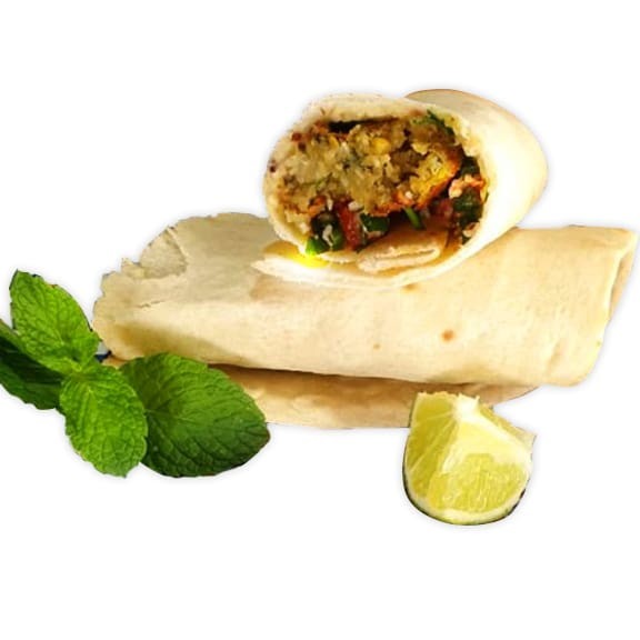 Um dos nossos mais nobres sanduíches, ele é composto com pão árabe, falafel e tabule. Incrível para qualquer momento.