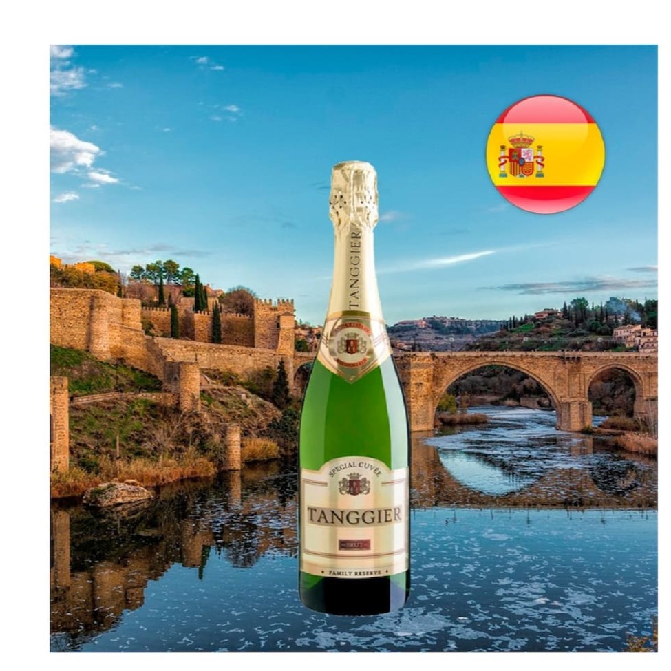Espumante Tanggier special cuvée brut. Branco brut, 750ml.