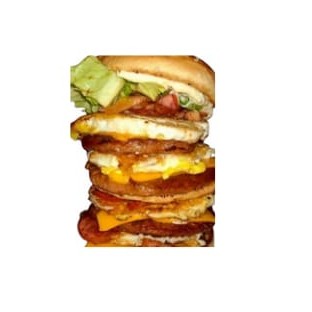 X Montanha ...  4 Carnes 4 Queijos 4 Ovos 3 Pães Bacon Calabresa Molho Especial Alface Tomate