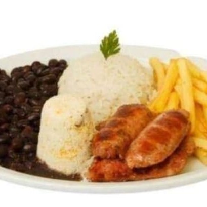 Delicie-se com o nosso suculento Linguiça Toscana acompanhado por um delicioso arroz, feijão cremoso e macarrão al dente. Para dar aquele toque especial, acrescentamos uma crocante farofa e um toque de frescor com alface e tomate. Nossa combinação única de sabores e texturas é garantia de uma refeição completa e saborosa que vai conquistar o seu paladar. Experimente agora!