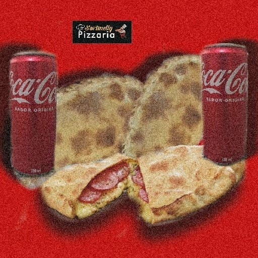 São dois calzones grandes Sabores: Calabresa e Frangão E duas latas de refrigerantesl 310ml Uma festa de sabor para seu Dia fica ainda mais delicioso...