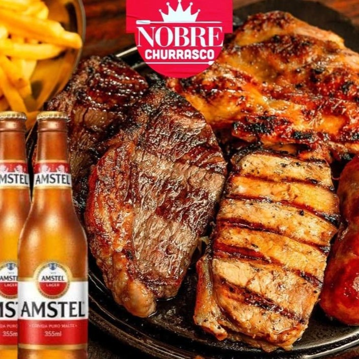 Acompanha arroz, feijão, farofa, molho á campanha e 1 acompanhamento á sua escolha