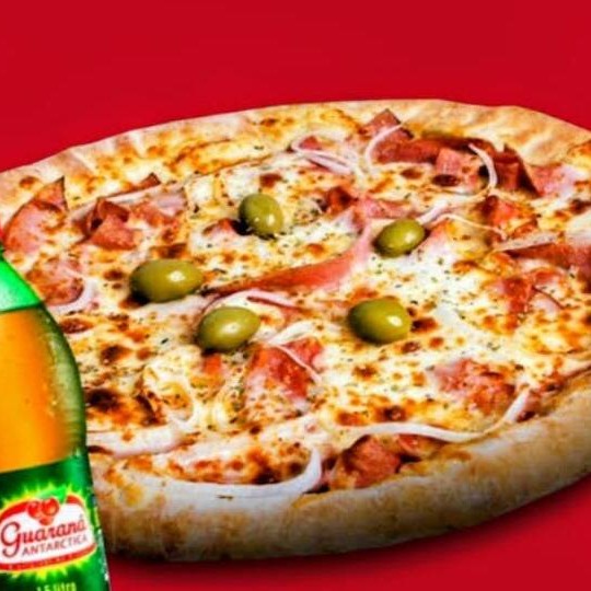 pizza de 35cm + pizza de 25 cm + Refri de 1lt