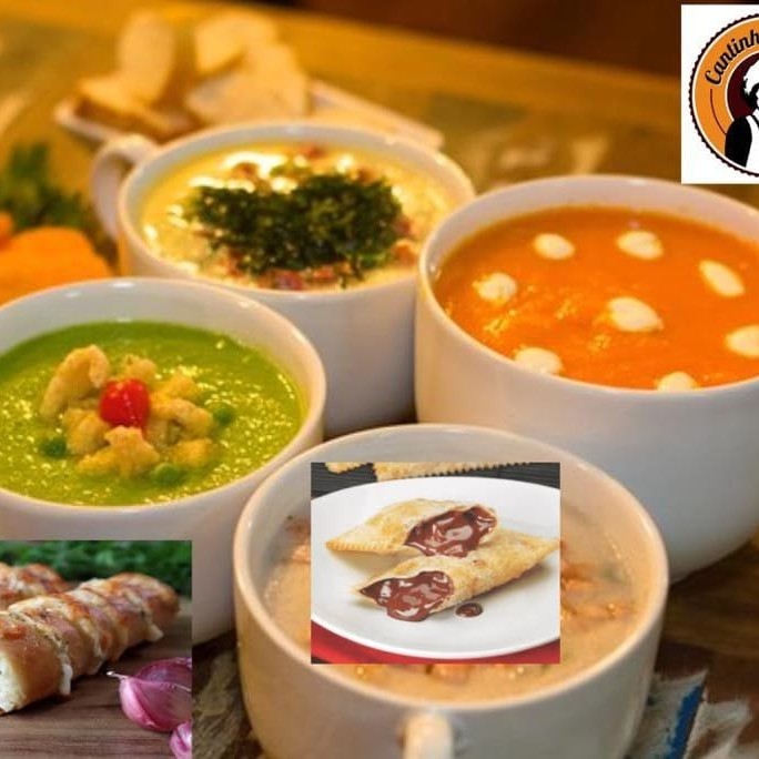 Deliciosa & saborosa Sopas e Caldos . Feitas om produtos natural e frescos , om temperos típico da cozinha Mineira + Fatias de Torrada Grátis .