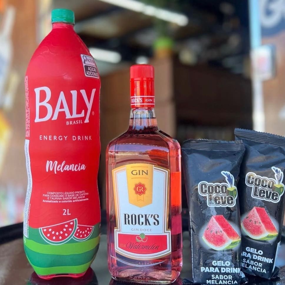 1 Energético 2l + 4 gelos de sabores + 2 copão de 700ml