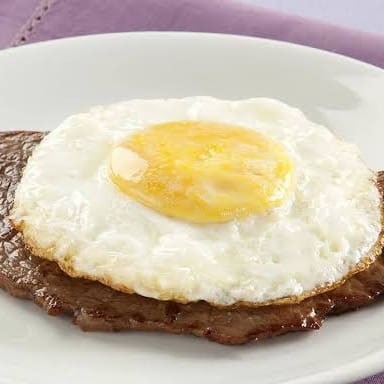 Acompanhamos : Arroz , Feijão e Farofa .