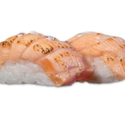 Sushi de salmão maçaricado com teriaki e gergelim  -------------------Tags: promoção , promoções , ofertas , lanche , hamburguer, Sushi, super barato , pizza, cupom , desconto, Hot Filadelfia, Filadelfia, yakissoba