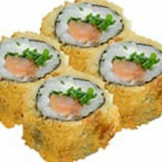 Arroz, salmão,Cream cheese e cebolinha