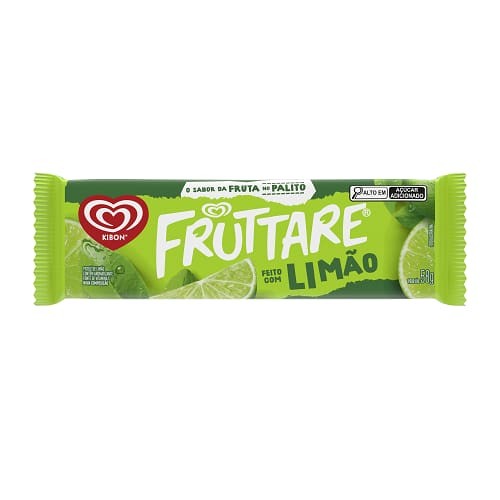 Fruttare Limão, um picolé que é sucesso há décadas e traz o sabor da fruta no palito, saboroso e refrescante. O picolé ideal para todos os dias do ano e para todos os momentos.