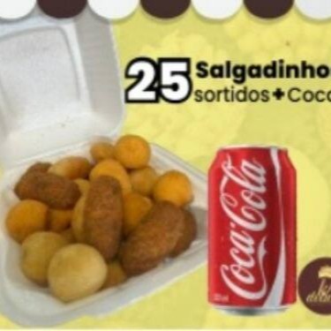 25 salgadinhos sortidos + 1 Coca Cola Zero 350ml