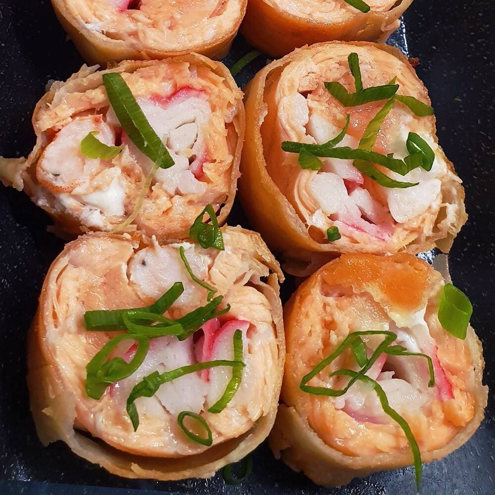 Hot de camarão feito na massa de harumaki, super top... :)