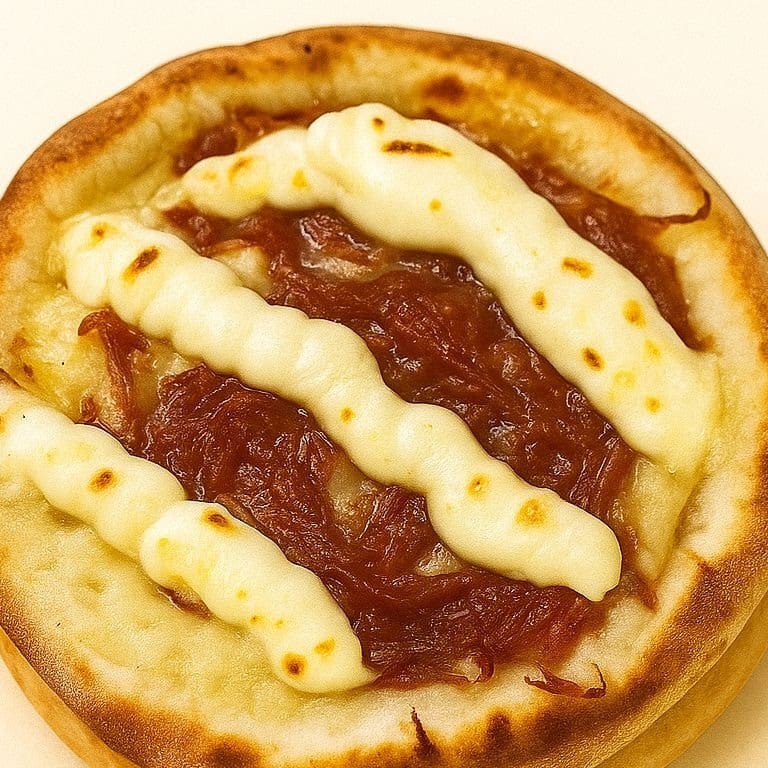 Mussarela, carne seca desfiada com cream cheese