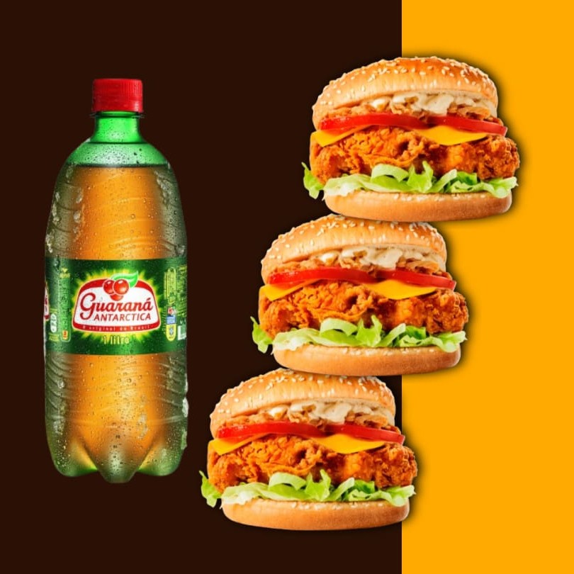 Pão, Stick, Ketchup, maionese de alho, requeijão e batata palha e Salada