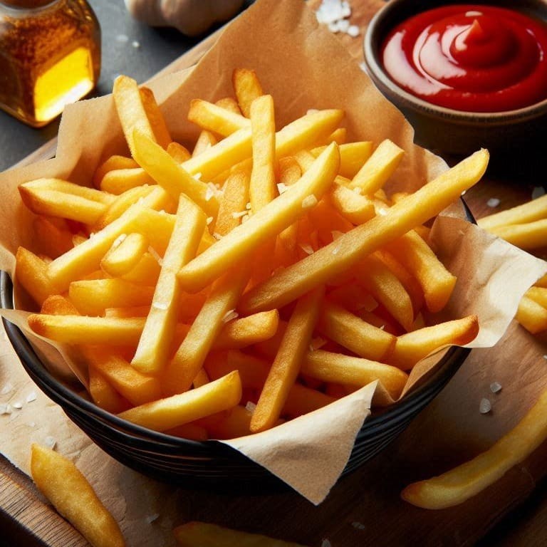 Porção de Batata Frita (300g) Batata frita sequinha e crocante, preparada na medida certa para acompanhar qualquer prato com muito sabor e crocância.  Comida Italiana, Massas Artesanais, Culinária Italiana, Penne, Espaguete, Gnocchi, Risoto De Salmão, Polenta Italiana, Frango Parmegiana, Salmão Grelhado, Batata Frita, Coca Cola, Guaraná Antártica, Entrega Gratis.