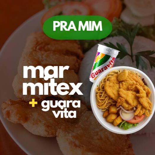 Promoção: 1 Quentinha + 1 Guaravita. Escolha a opção da sua Quentinha!