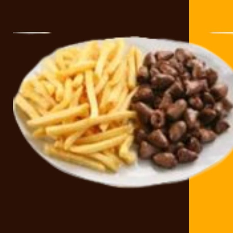 Batata , coracao , cebola , cheddar, requeijão , oregano, alho torrado