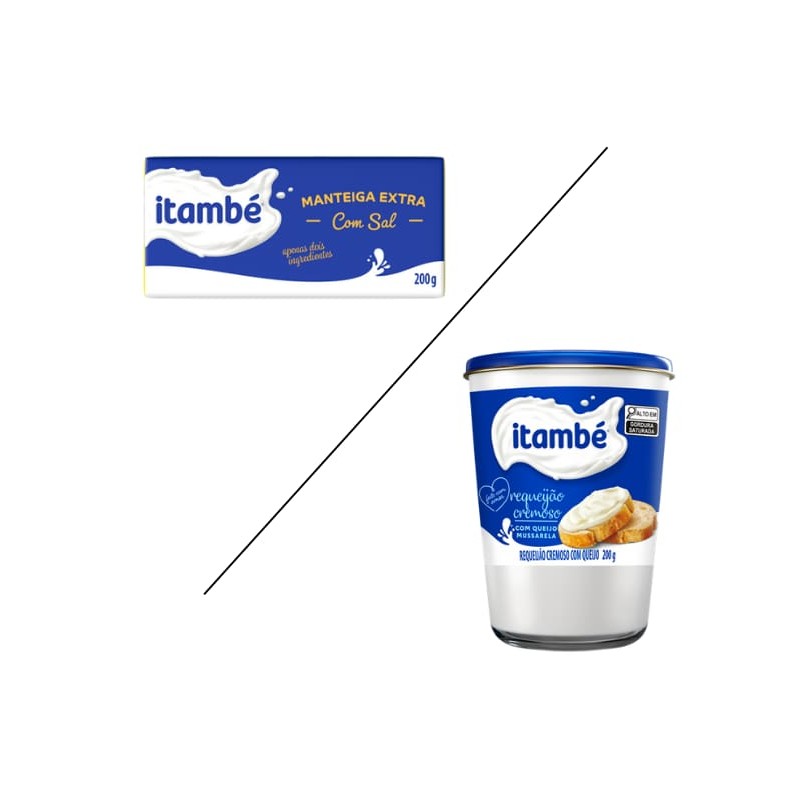 Kit de manteiga e requeijão.