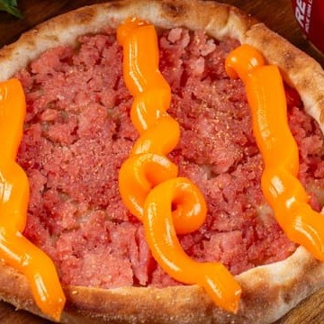 Calabresa, cebola, salsinha e cheddar