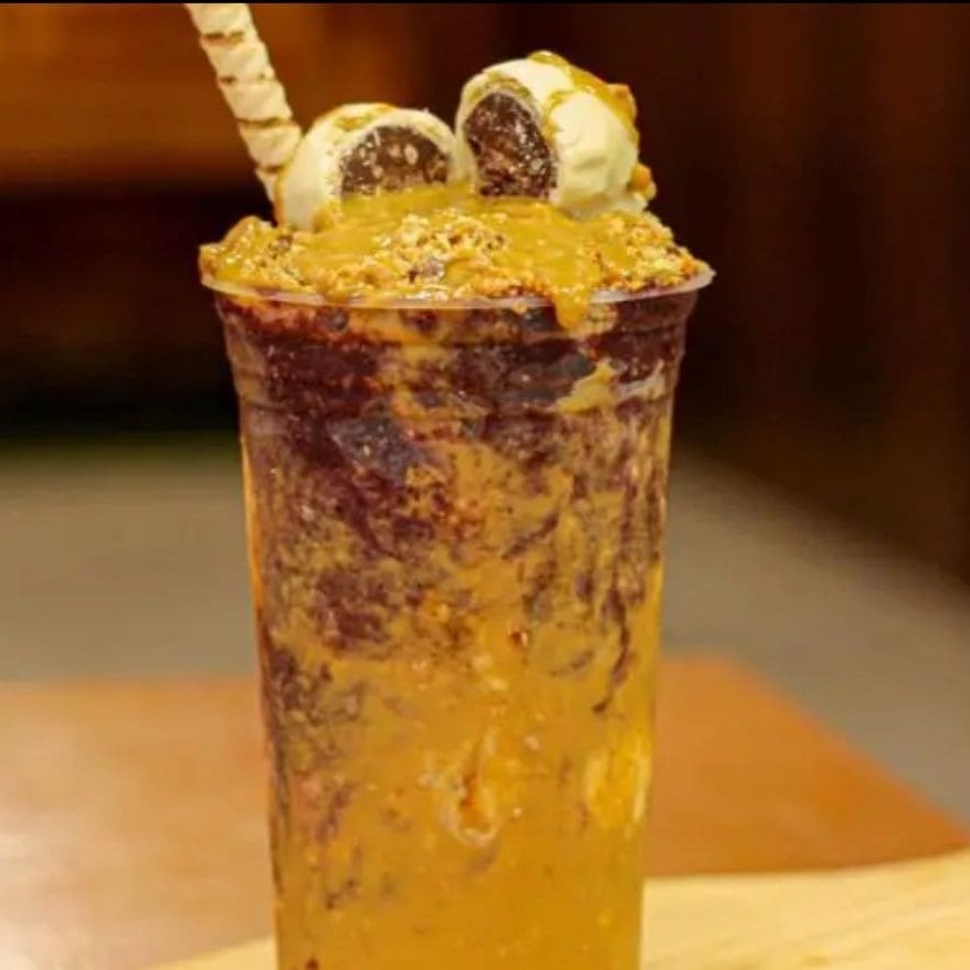 Açaí com um delicioso creme de Paçoca. Simplesmente Magnífico!