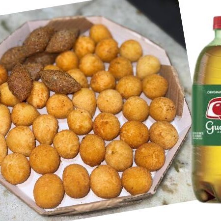 50 Salgados + Guaraná 1L Crocantes, saborosos e prontos pra matar a fome da galera! Combo completo pra curtir em qualquer momento: salgados de qualidade + Guaraná 1L geladinho. Aproveite e garanta o seu agora!
