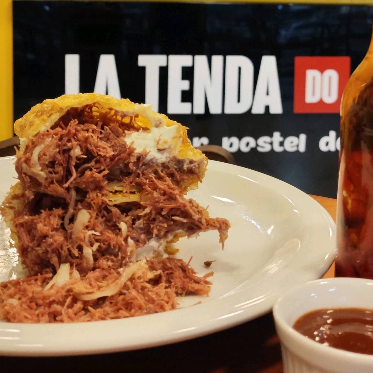 Carne seca desfiada com Creanchese da marca catupirí, o melhor