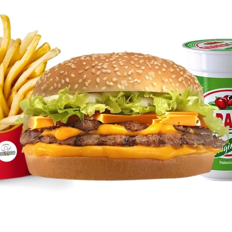 2 carnes, cheddar e bacon