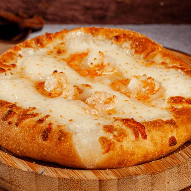 Camarão ao alho e oleo com Catupiry