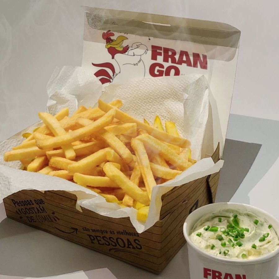 250g de batata frita crocante por fora e suculenta por dentro.