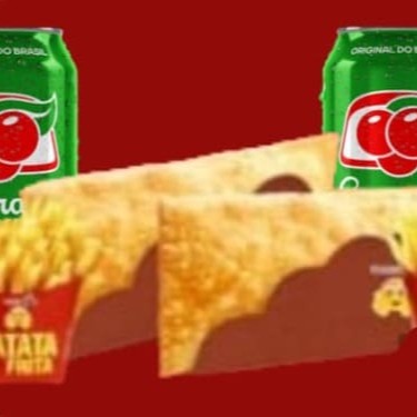 2 pastel 2 batata e dois refri guarana lata 269