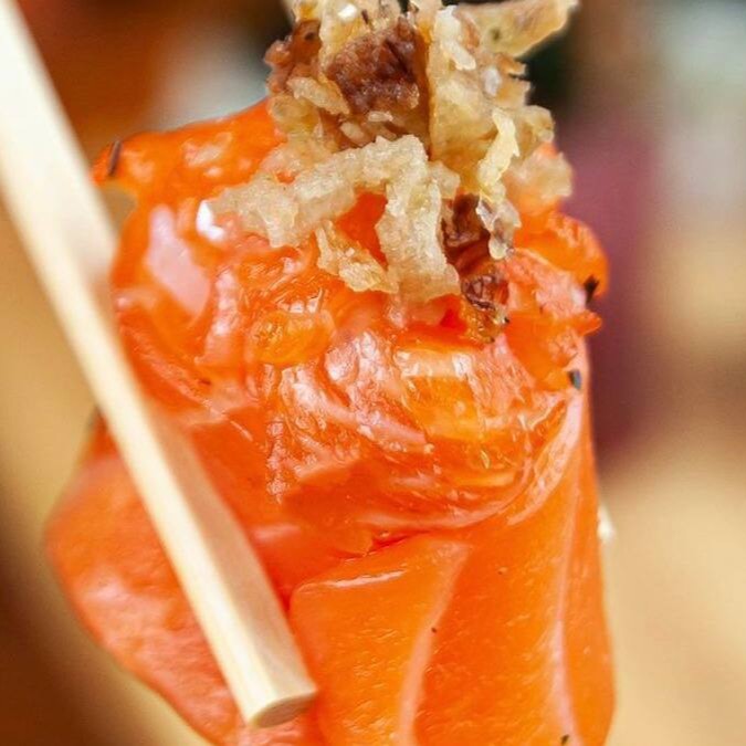 Joe Com Alho Poró - 8 Unids    ----------tags------------- Sushi/japa/culinária japonesa/sushi em casa / promoções/makimonos/Philadelphia/filadélfia/hot filadélfia/ hot Philadelphia/sunomono/entre grátis/combinados/Carpaccio/cevite/sashimi de salmão/sushi por 1 real / promoção de hot/temaki/yakissoba