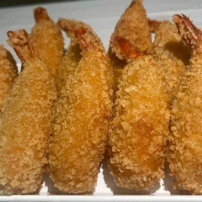 Camarão empanado na panko,  com creme cheese e frito