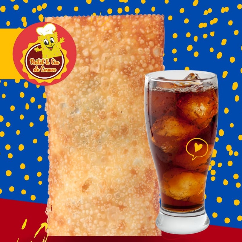 Experimente nosso irresistível pastel com tudo dentro crocante, recheado com uma saborosa mistura de frango, carne, calabresa, presunto, mussarela, bacon, passas, milho, ervilha, cheddar, Catupiry, azeitona, alho torrado e orégano! Cada mordida é uma explosão de sabores! Não perca! Nossa massa é de 22cm.  Nossa promoção no combo dois pastéis com tudo dentro + dois guaracamp !!   Caso não queira algum ingrediente basta informar no campo observação.