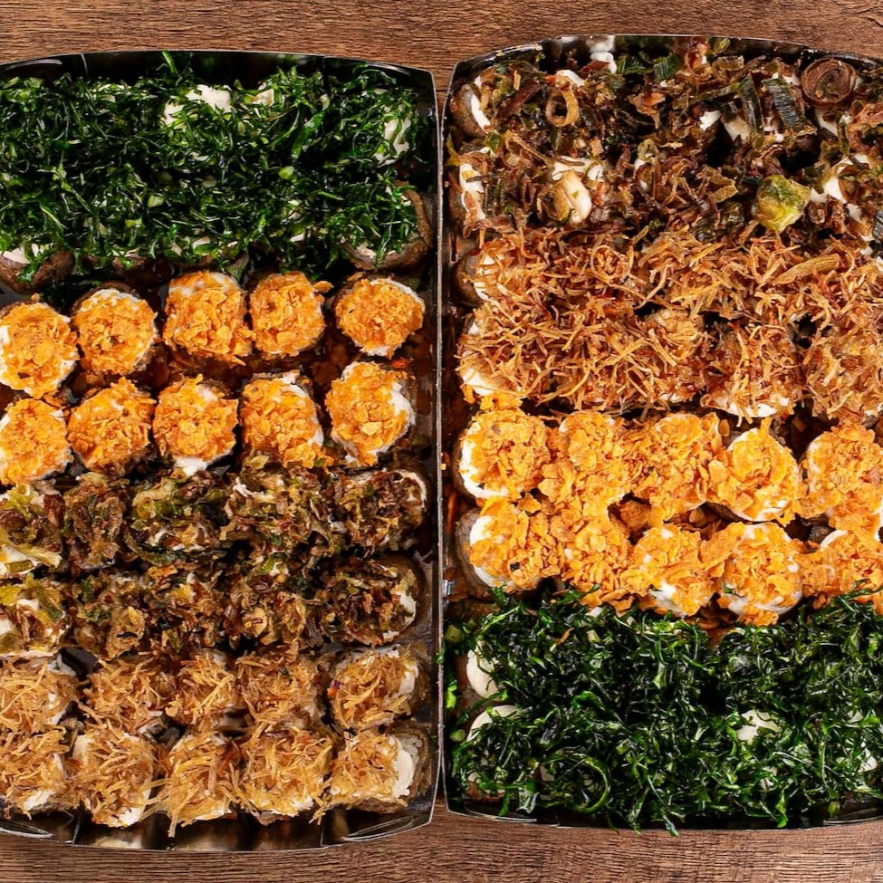 Hot rolls com complementos sortidos