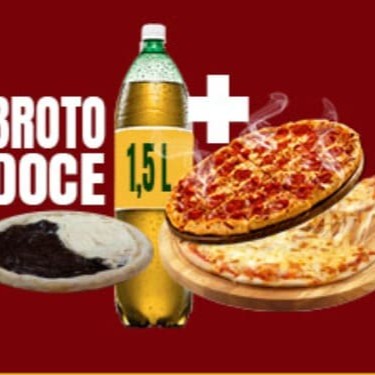 Aproveite nossa promoção imperdível! Leve para casa 2 deliciosas pizzas de calabresa, acompanhadas de um refrigerante de 1,5 litro. E para deixar sua noite ainda mais saborosa, ganhe uma Pizza Broto Dois Amores como bônus! Não perca essa oportunidade de desfrutar de uma refeição completa e irresistível!