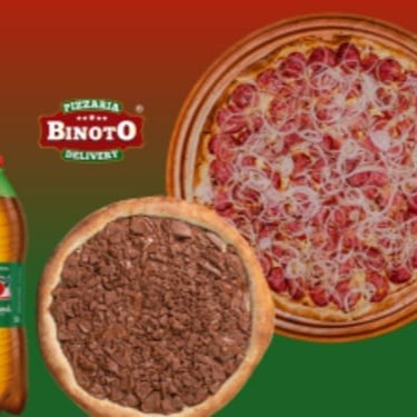 Vai perder essa?  Combo com pizza salgada e pizza doce com refri grátis